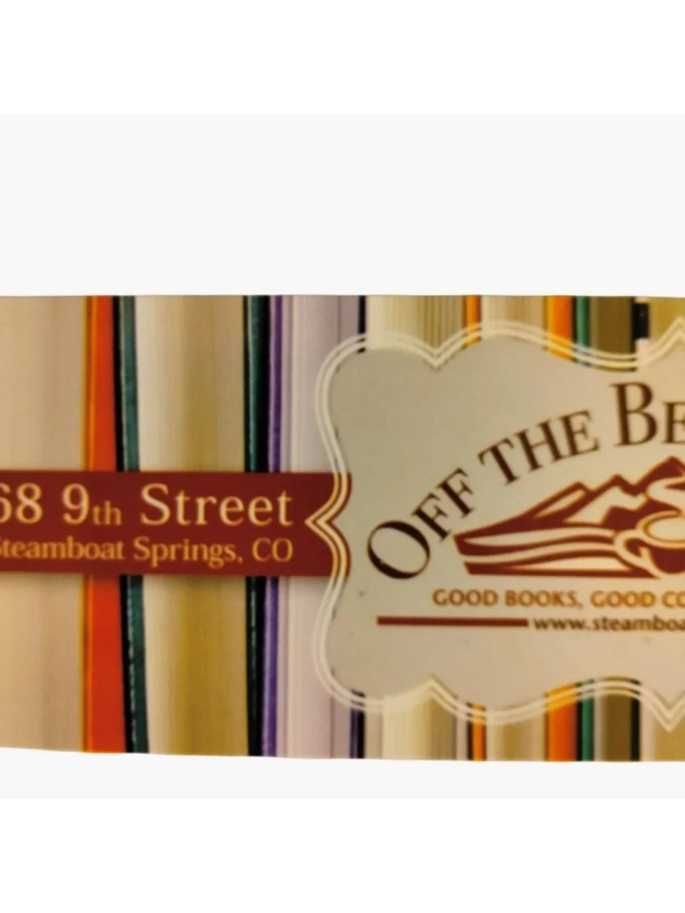 Off The Beaten Path Bookmark Steamboat Springs Vintage Colorado Ephemera